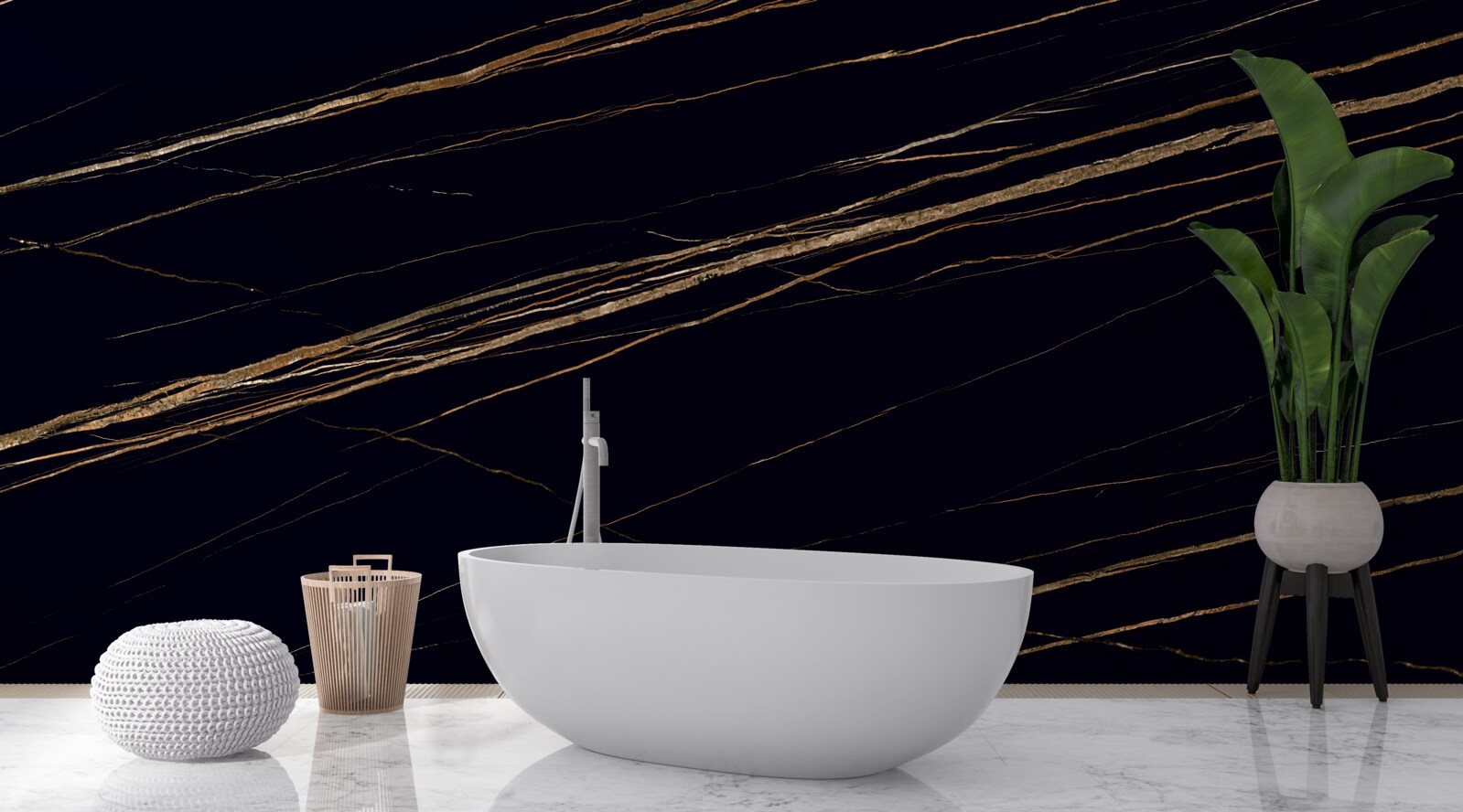 Фотошпалери золоті смуги на чорному тлі