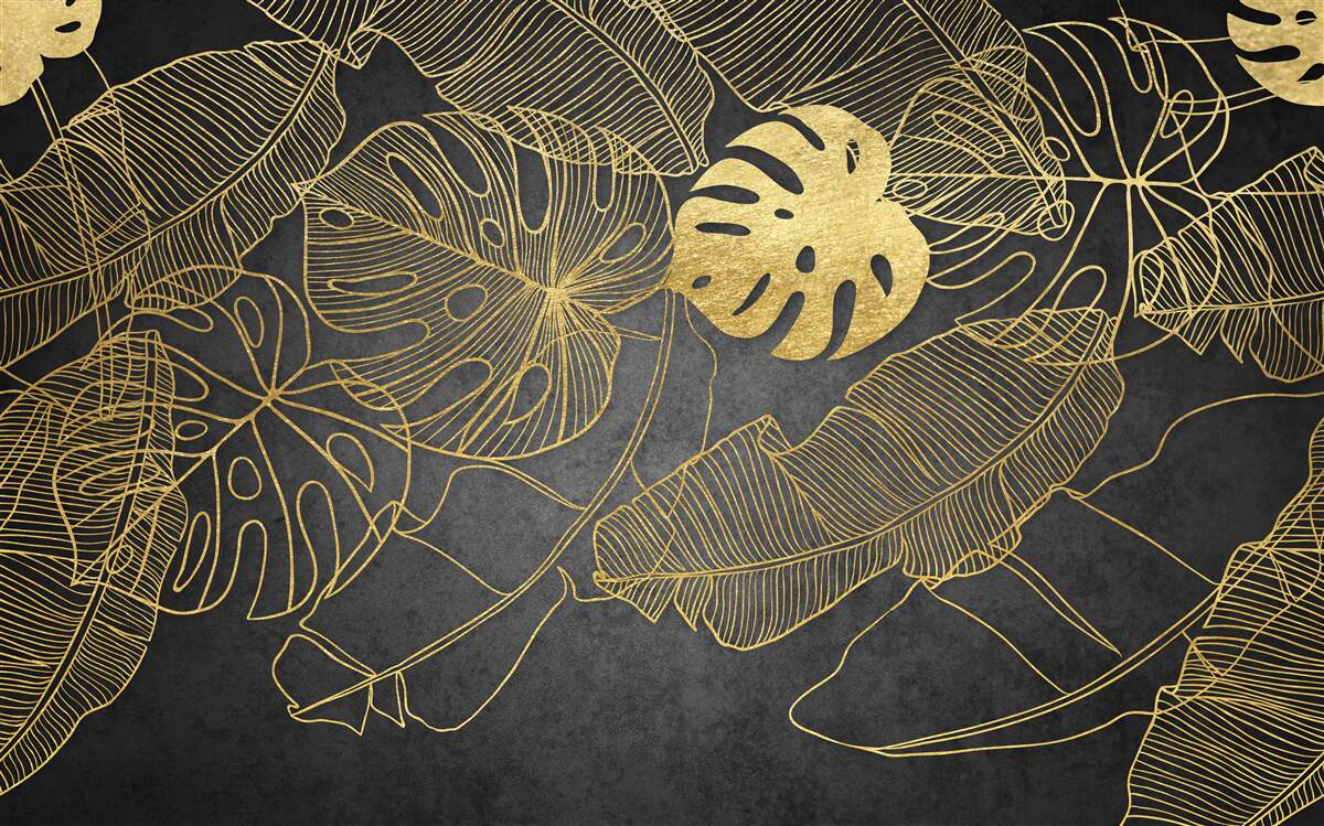 Фотошпалери монстери мають листя, обриси якого відповідають золотому поділу