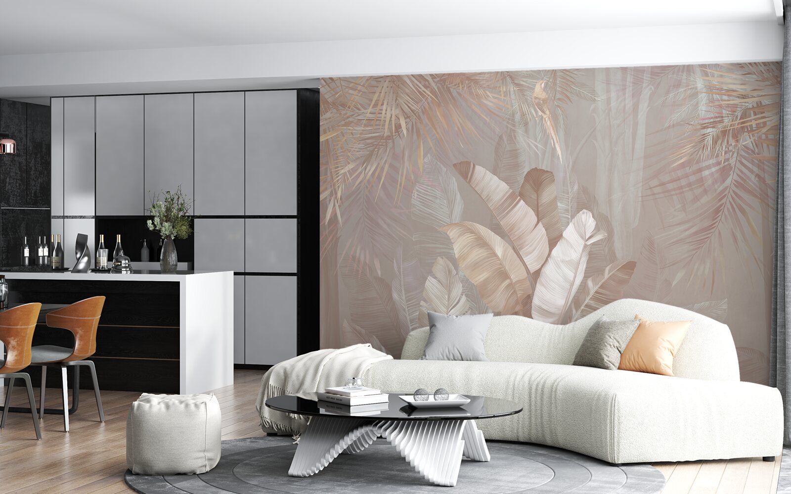 Фотошпалери букет з різнокольорового пір'я