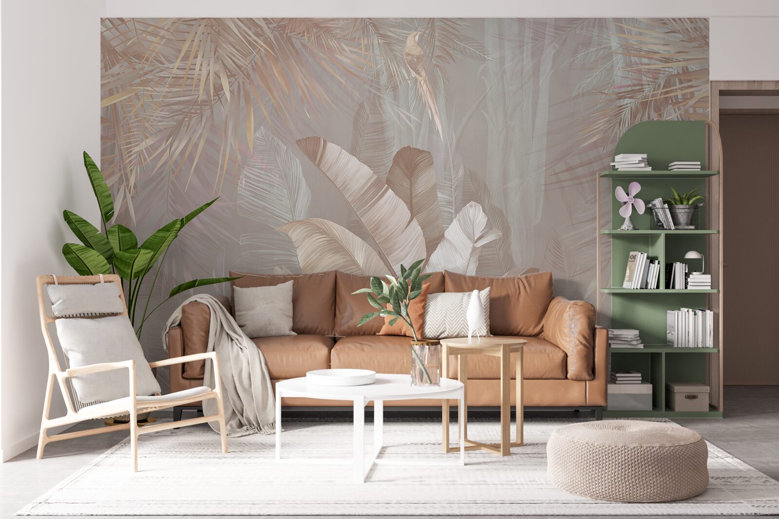 Фотошпалери букет з різнокольорового пір'я