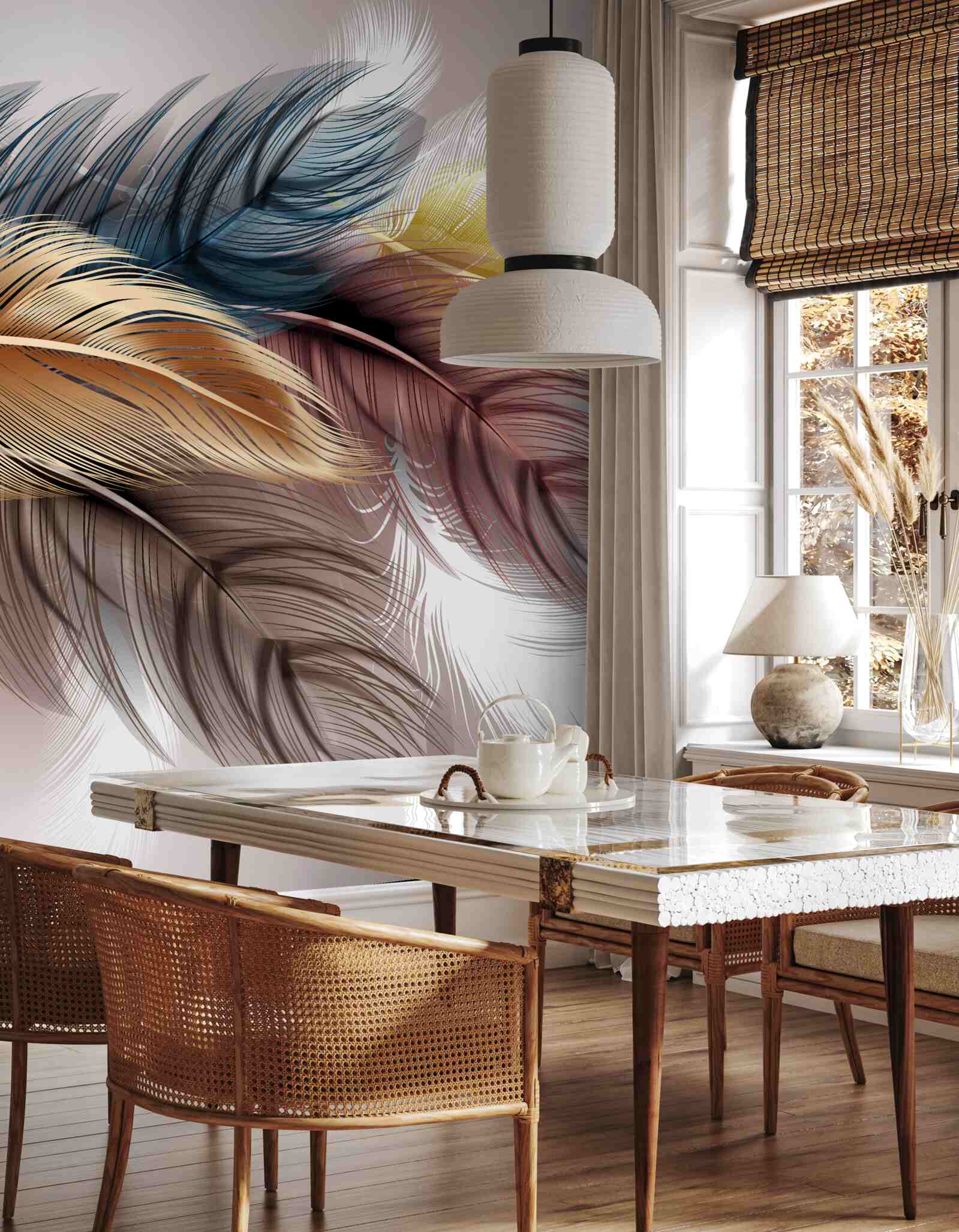 Фотошпалери яскраве оперення птахів