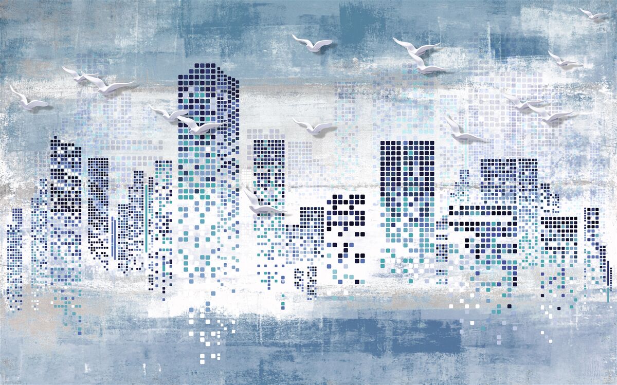 Фотошпалери піксельний нью-йорк