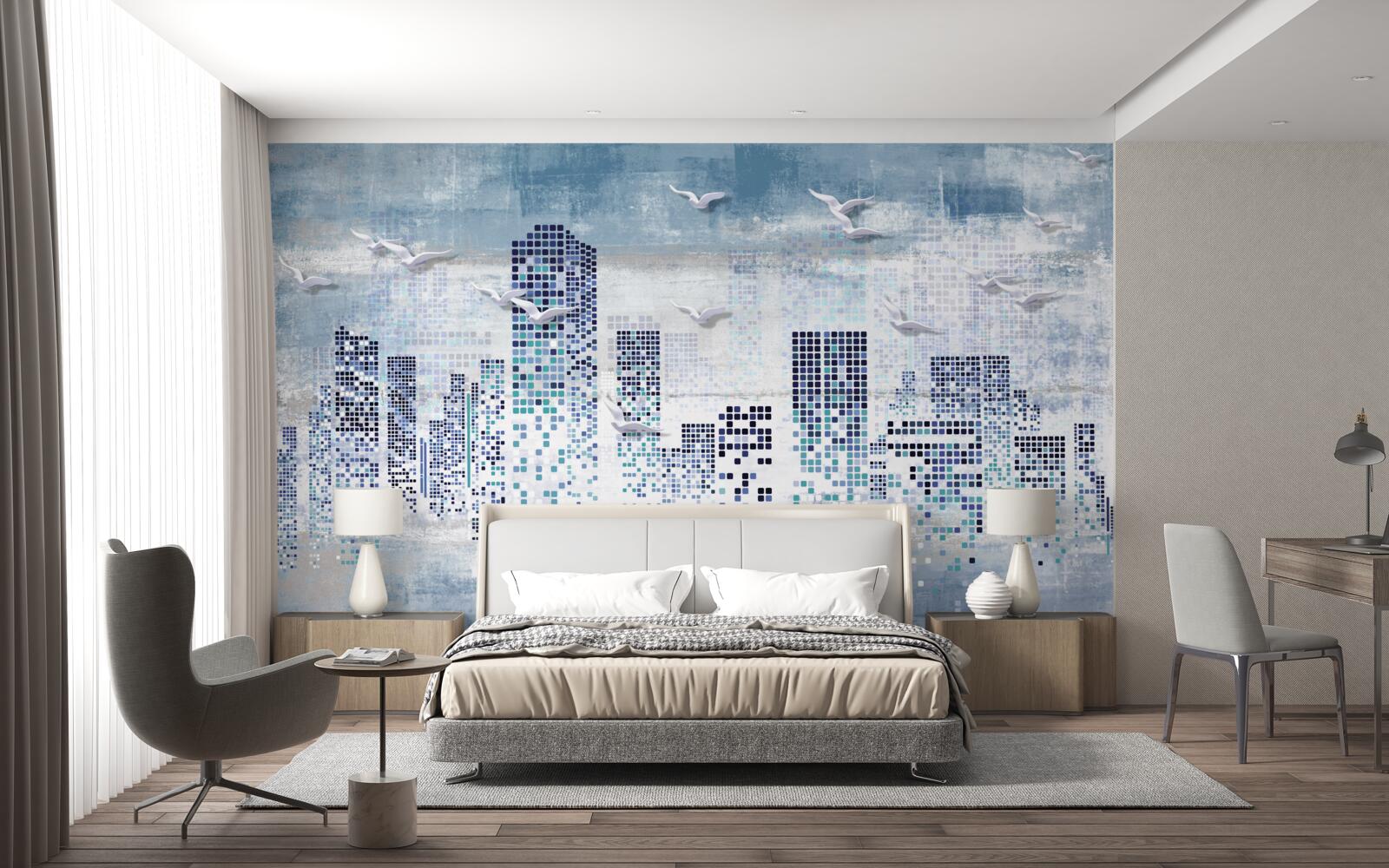 Фотошпалери піксельний нью-йорк