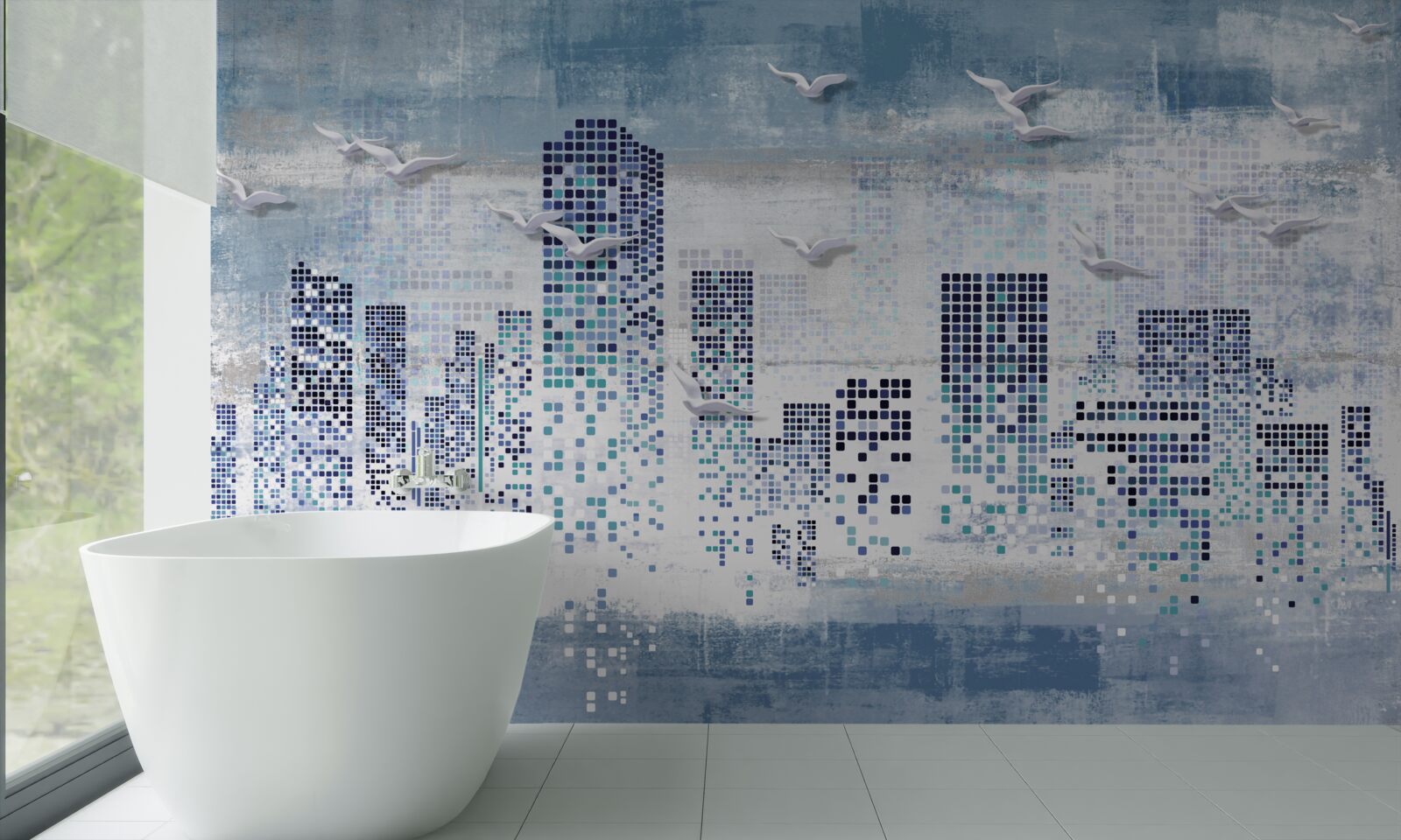 Фотошпалери піксельний нью-йорк