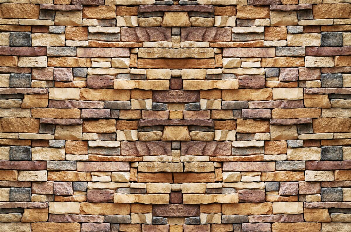 Фотошпалери Стіна з різнокольорових каменів