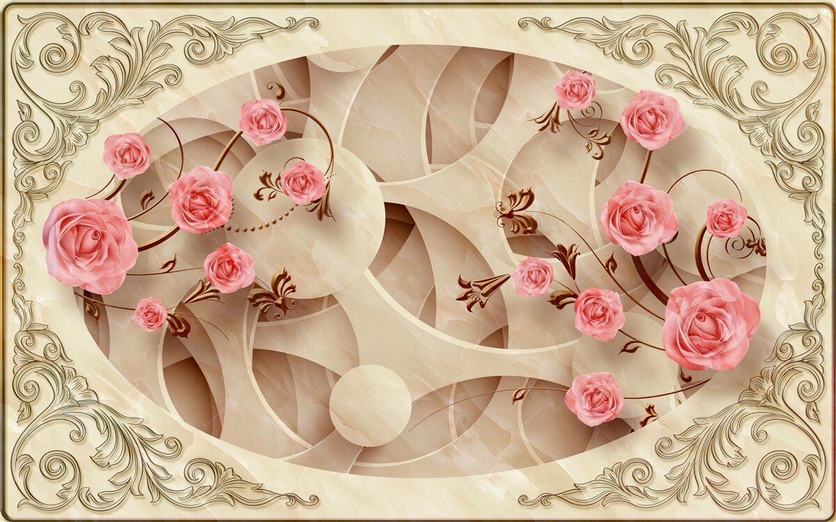 Фотошпалери бруньки трояндового куща розпустилися