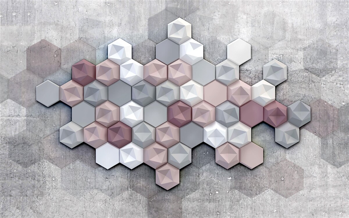 Фотошпалери комірчаста структура, утворена п'ятикутниками