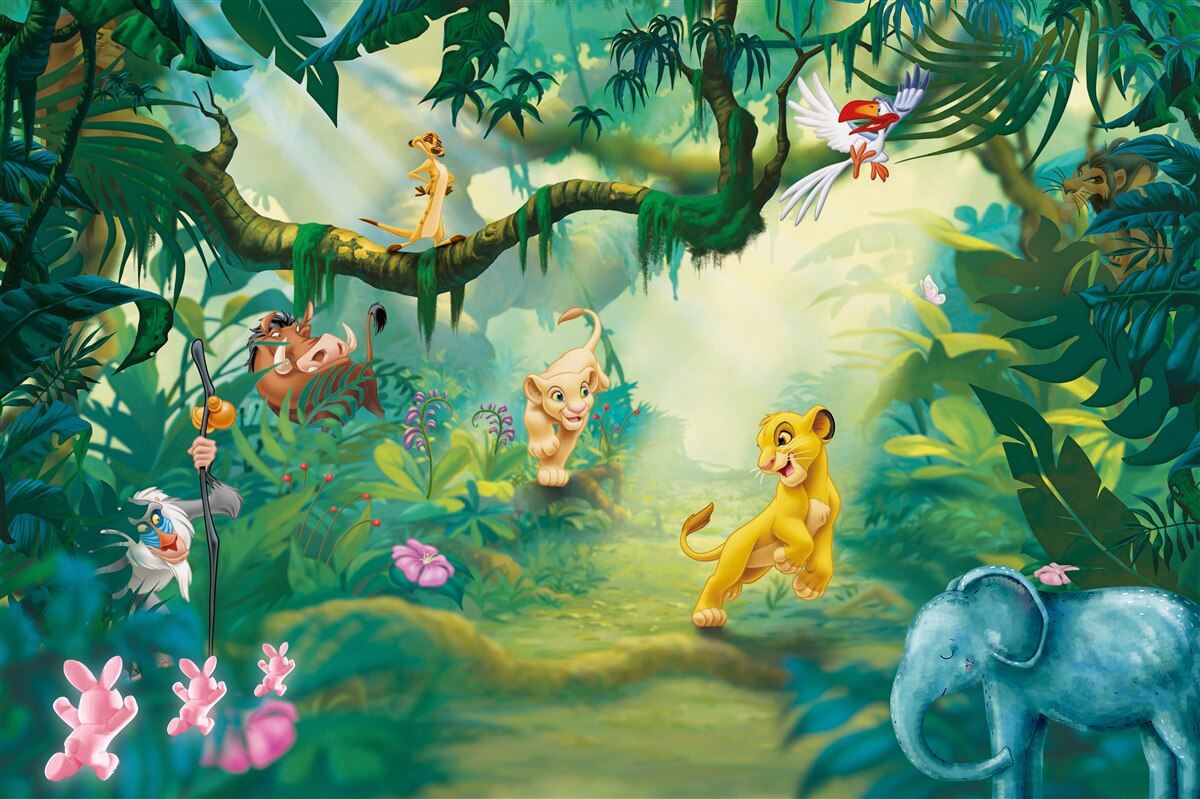 Фотошпалери король лев живе в джунглях зі своїми друзями
