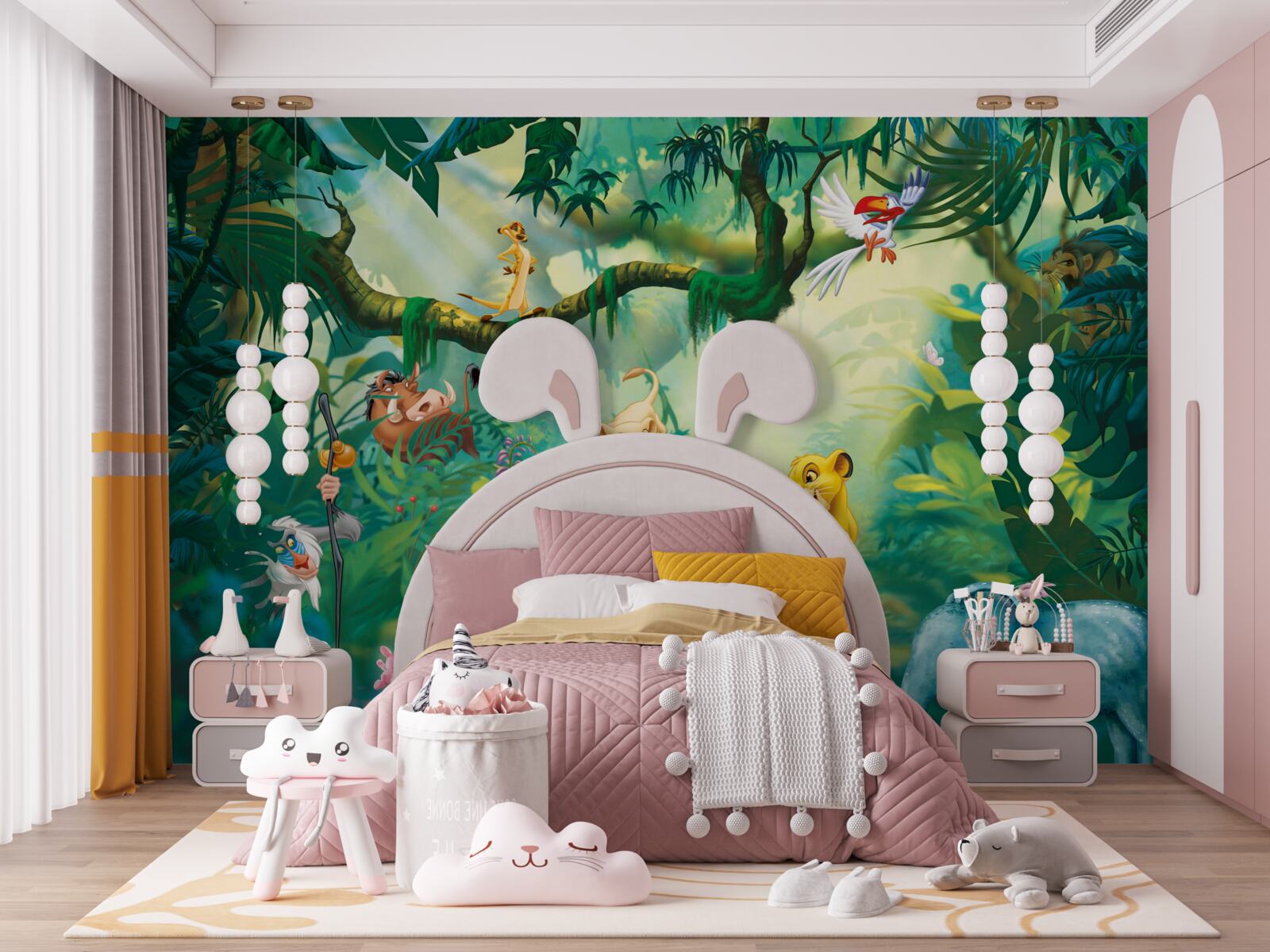 Фотошпалери король лев живе в джунглях зі своїми друзями