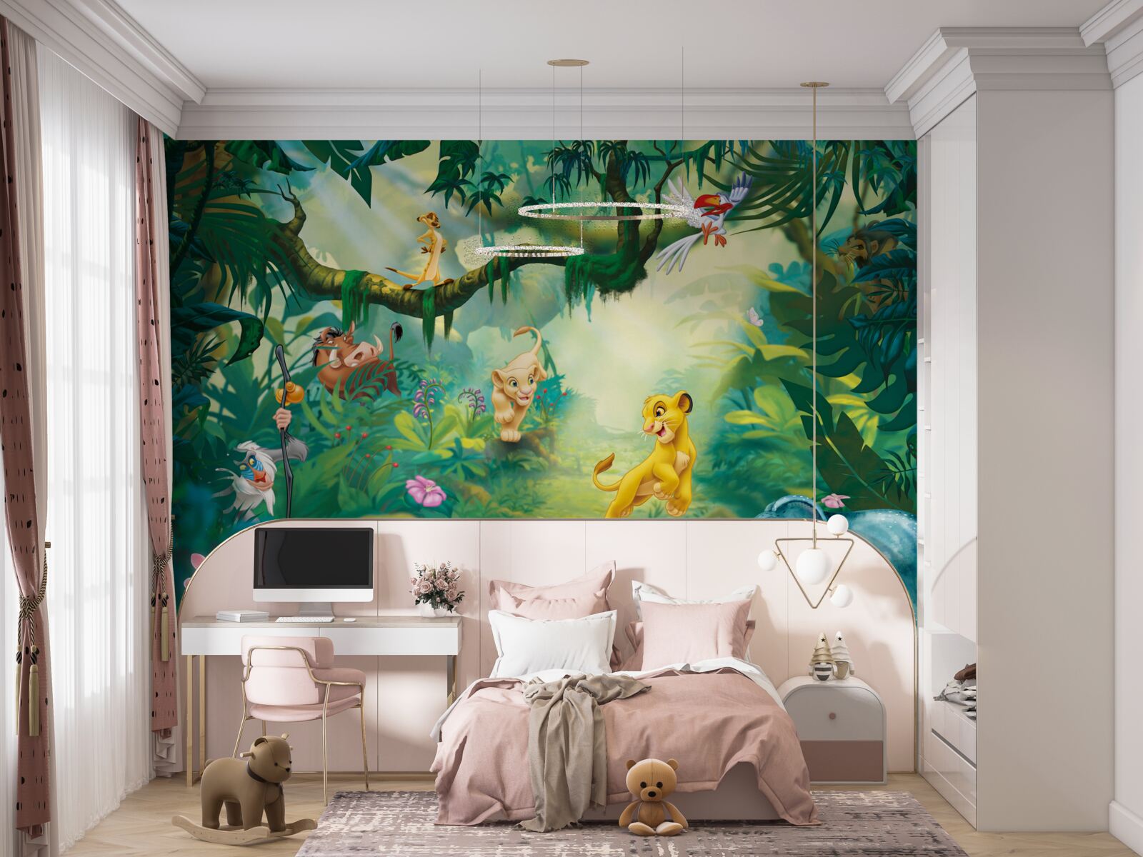 Фотошпалери король лев живе в джунглях зі своїми друзями