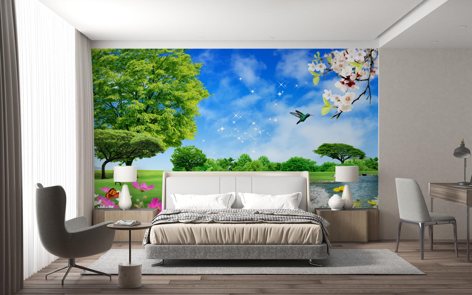 Фотошпалери захоплюючий панорамний вид на літо