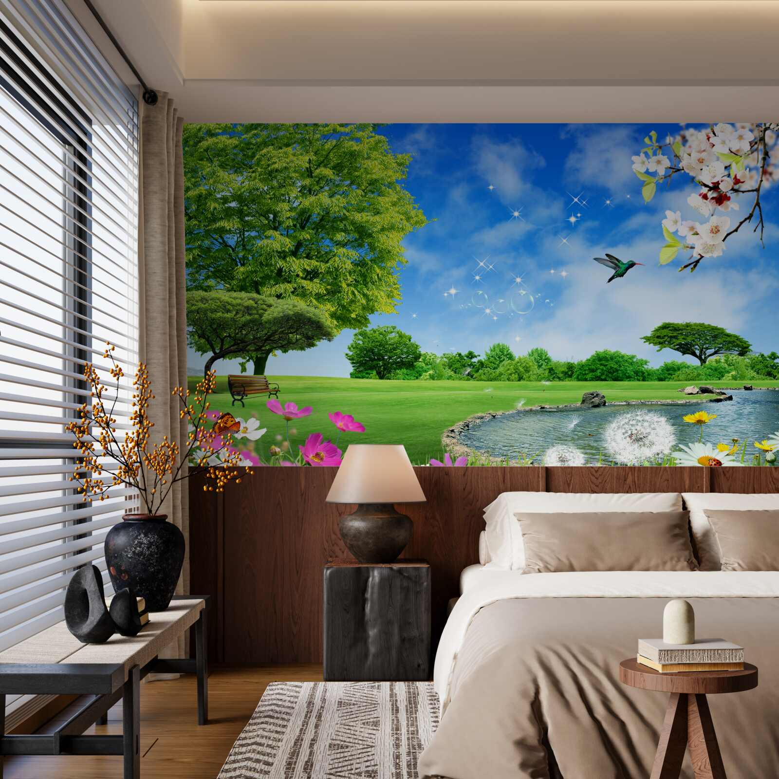 Фотошпалери захоплюючий панорамний вид на літо