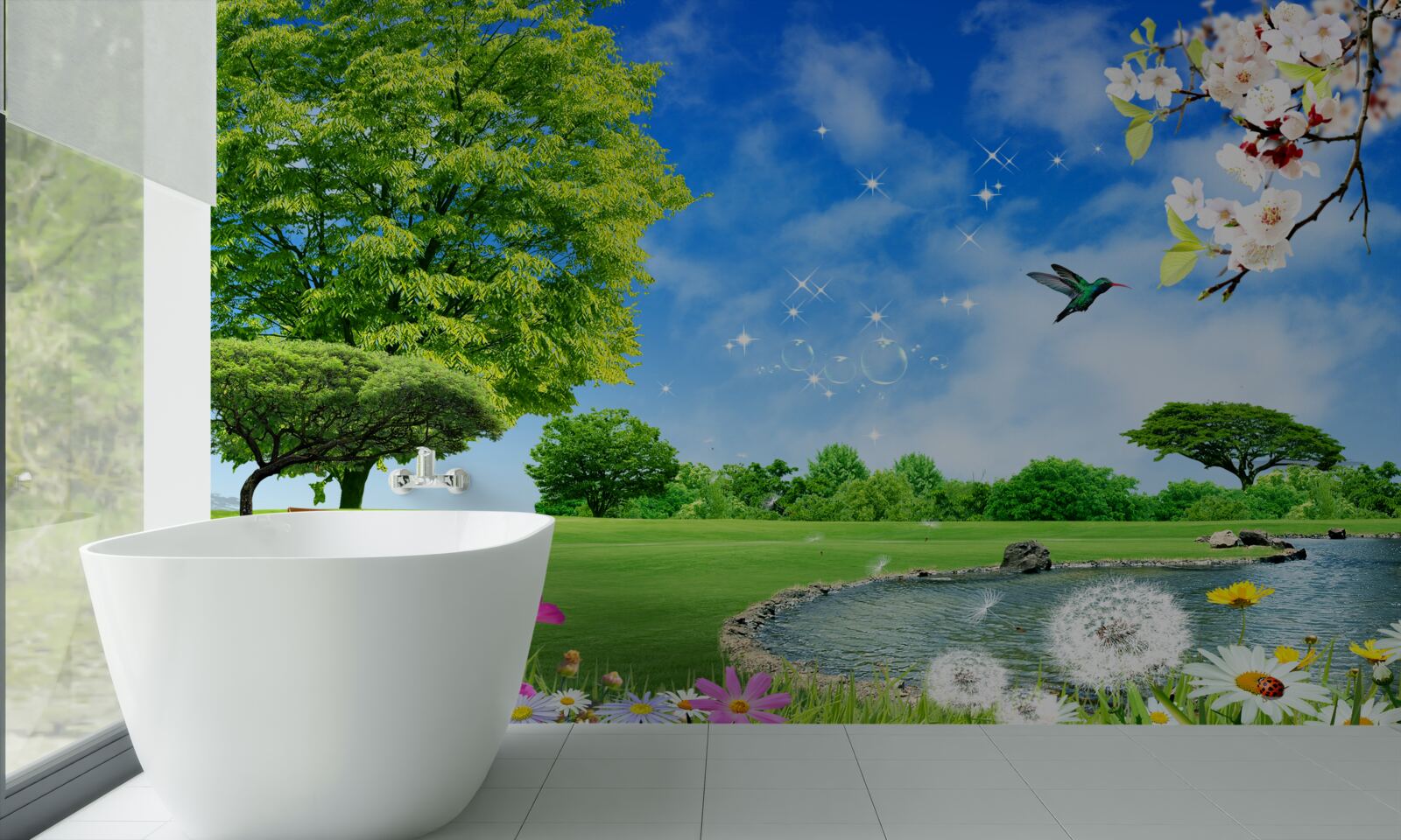 Фотошпалери захоплюючий панорамний вид на літо