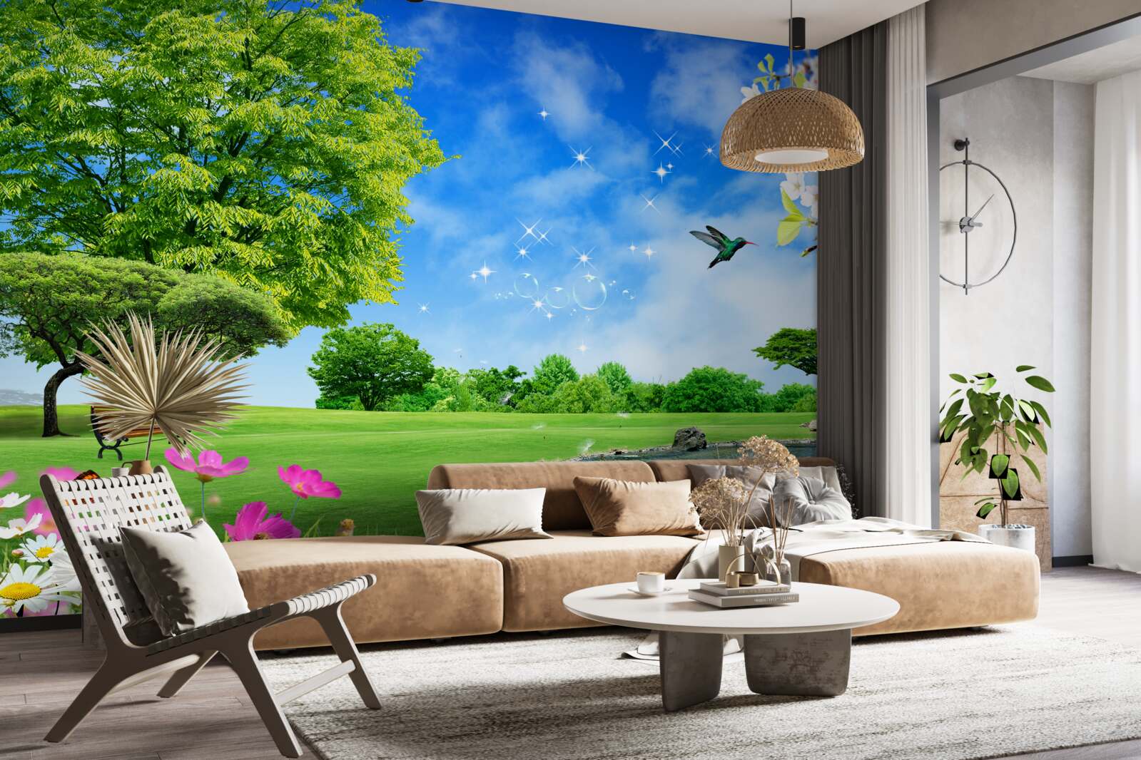 Фотошпалери захоплюючий панорамний вид на літо