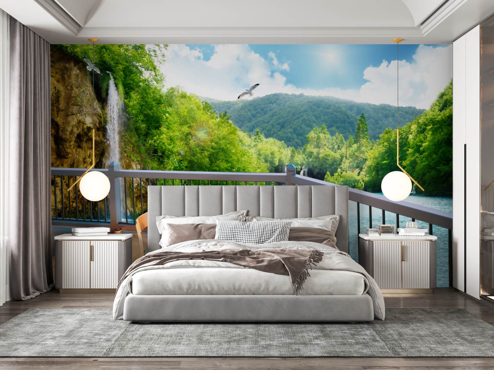 Фотошпалери Сніданок з приголомшливим краєвидом