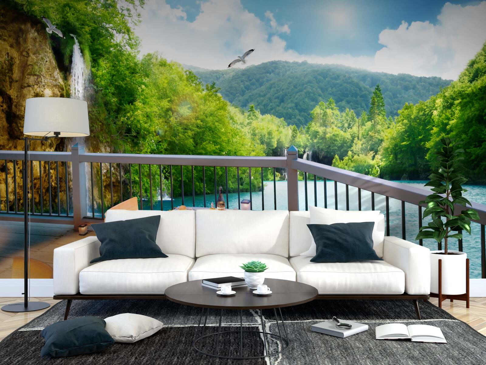 Фотошпалери Сніданок з приголомшливим краєвидом