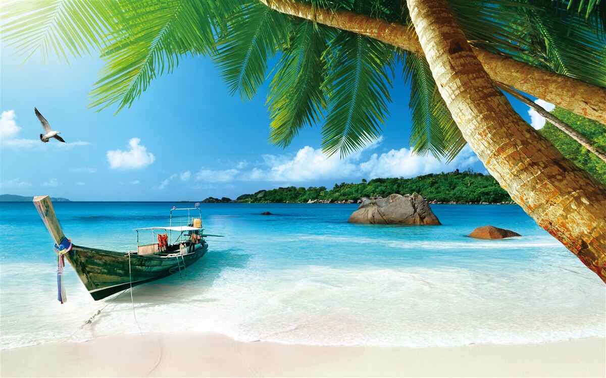 Фотошпалери причал на острові біля моря