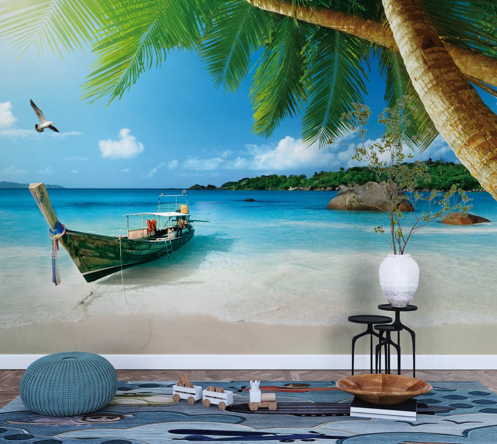 Фотошпалери причал на острові біля моря