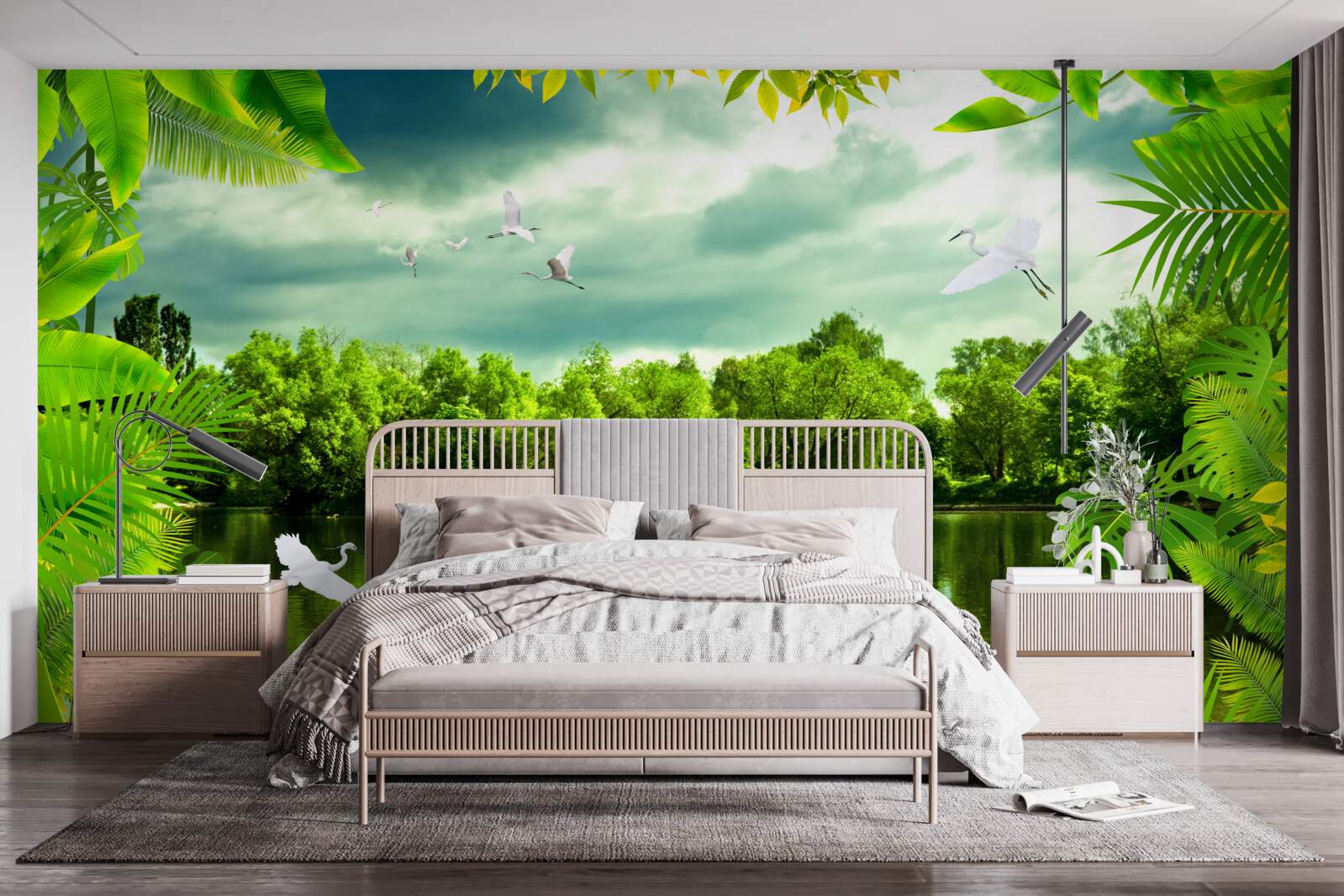 Фотошпалери мальовниче озеро в лісі