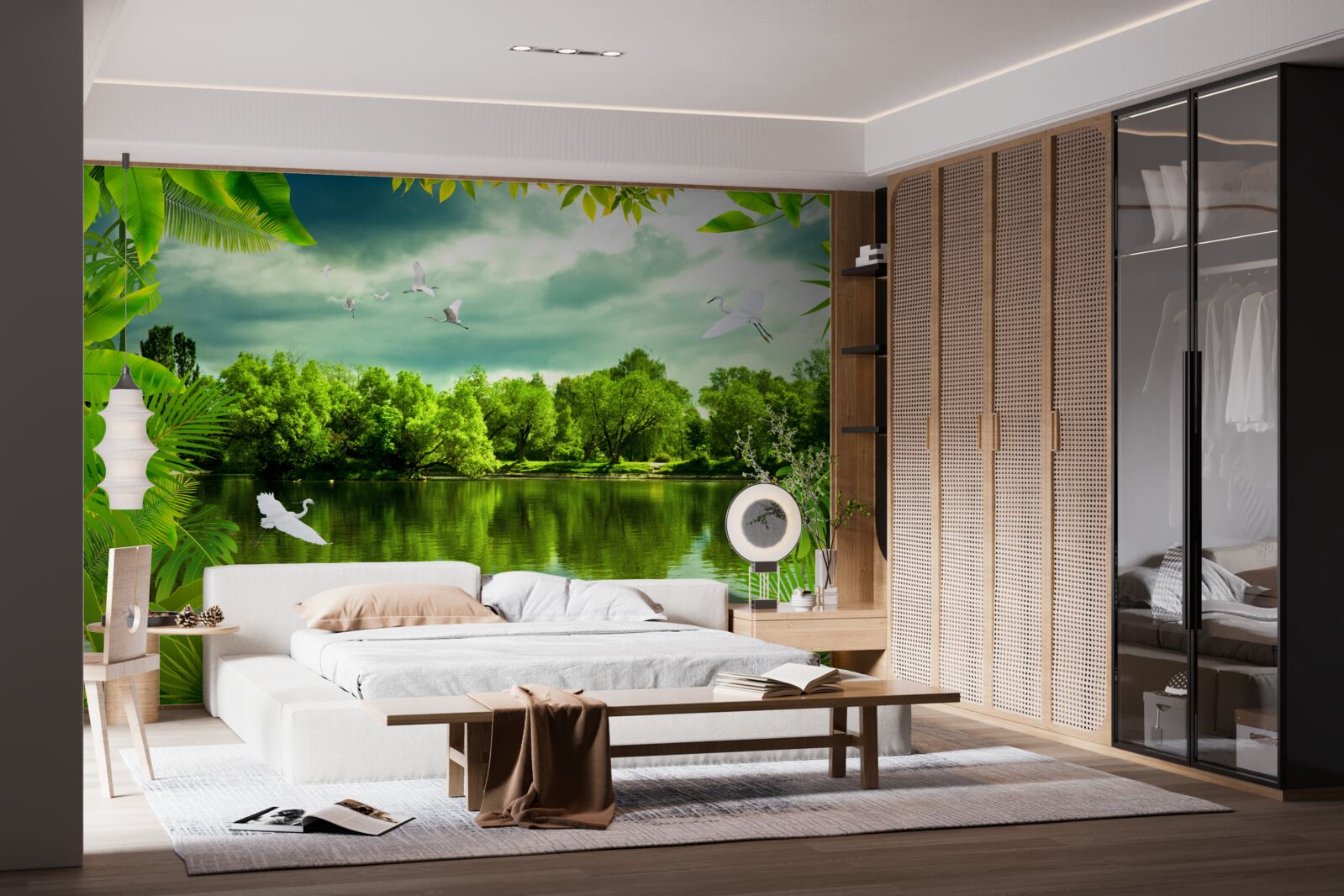 Фотошпалери мальовниче озеро в лісі