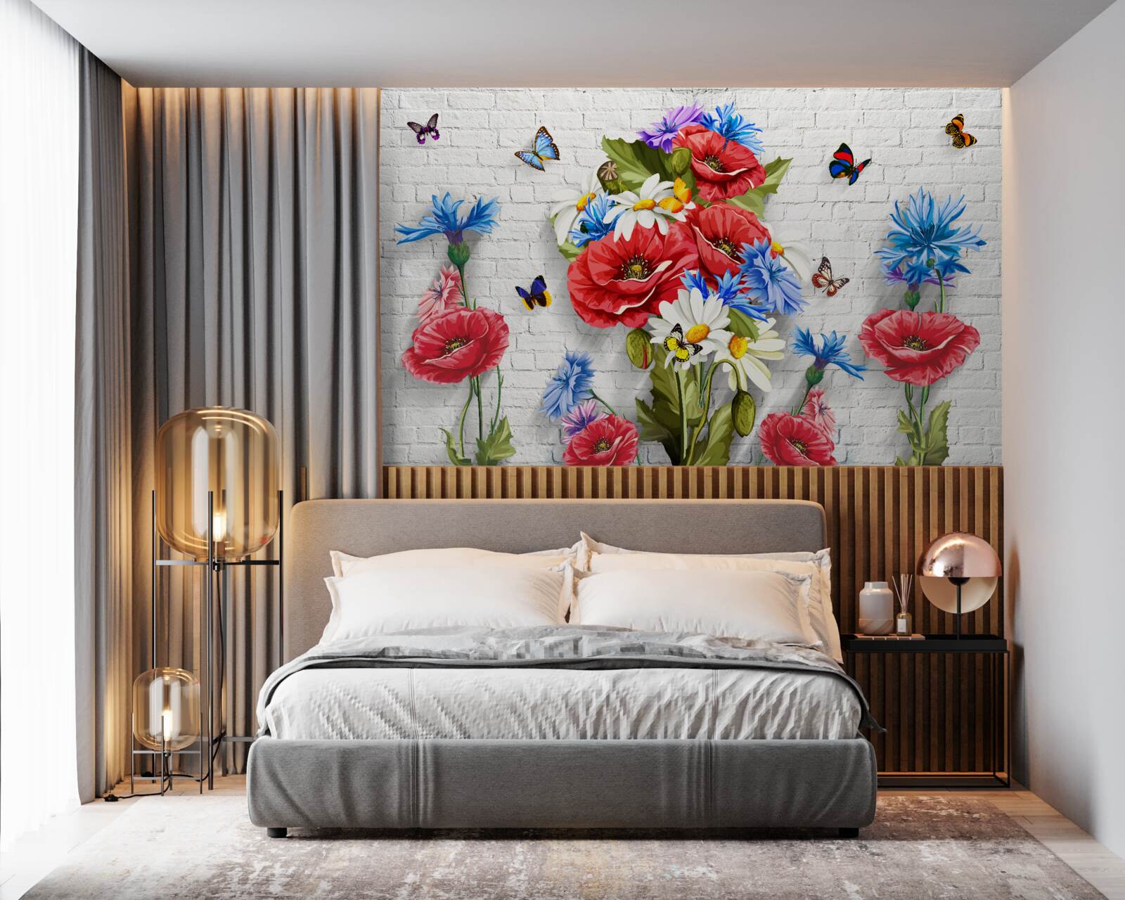 Фотошпалери метелики та квіти, наповнені пишністю весни