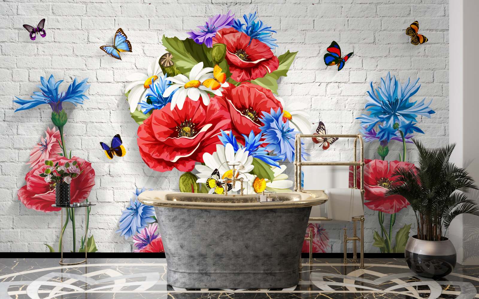 Фотошпалери метелики та квіти, наповнені пишністю весни