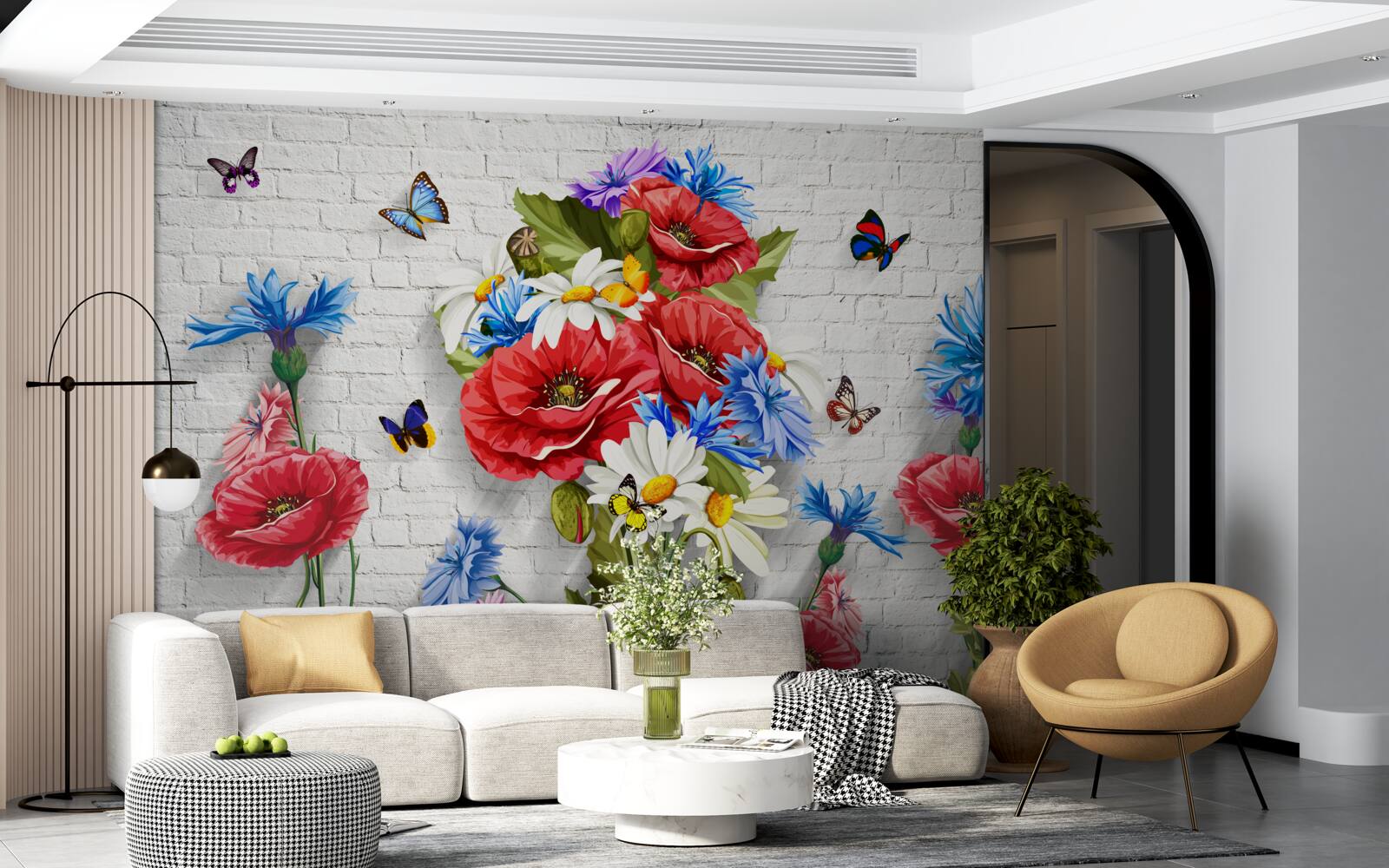 Фотошпалери метелики та квіти, наповнені пишністю весни