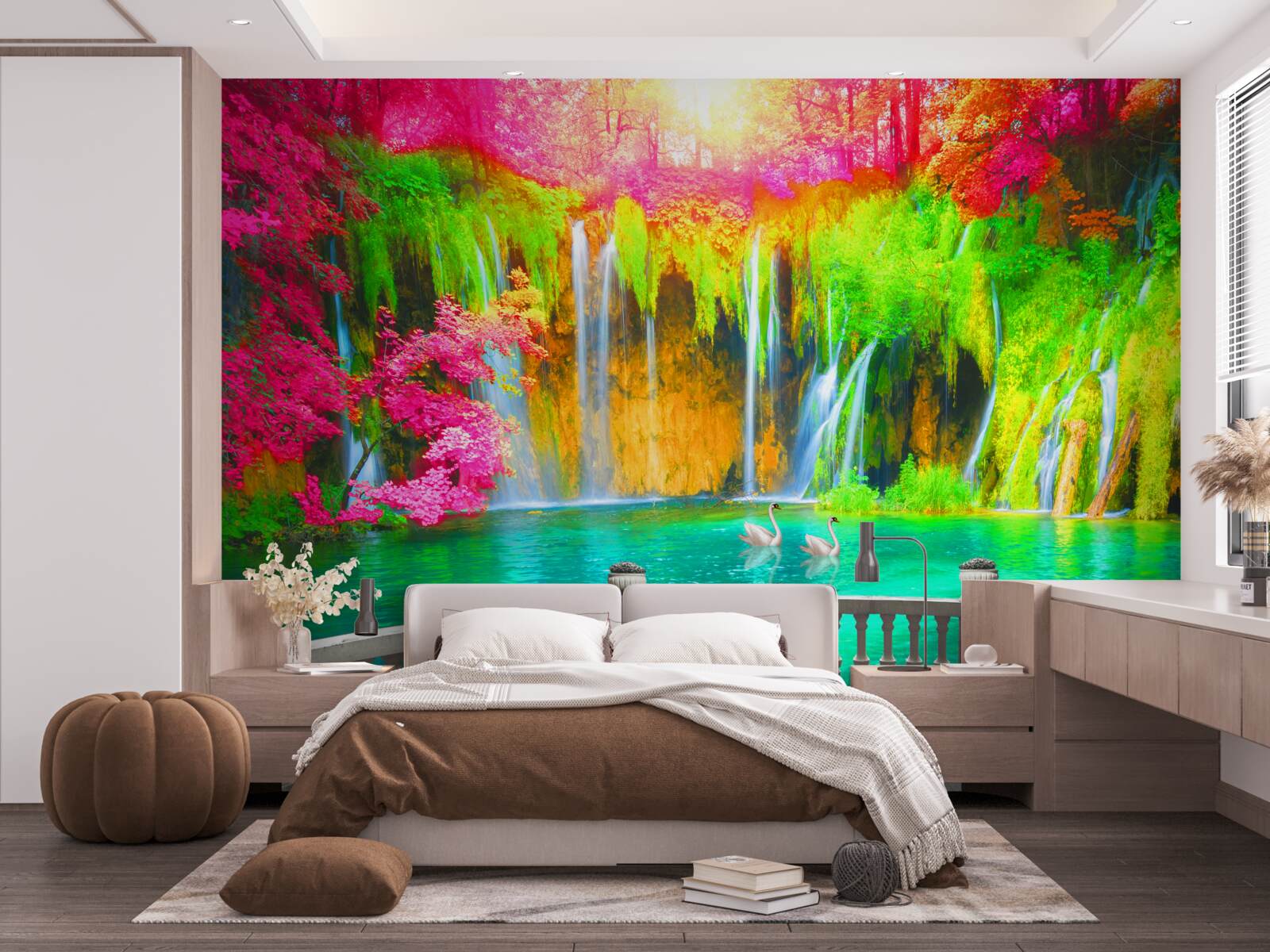 Фотошпалери внутрішній дворик з панорамним видом на мальовничу місцевість