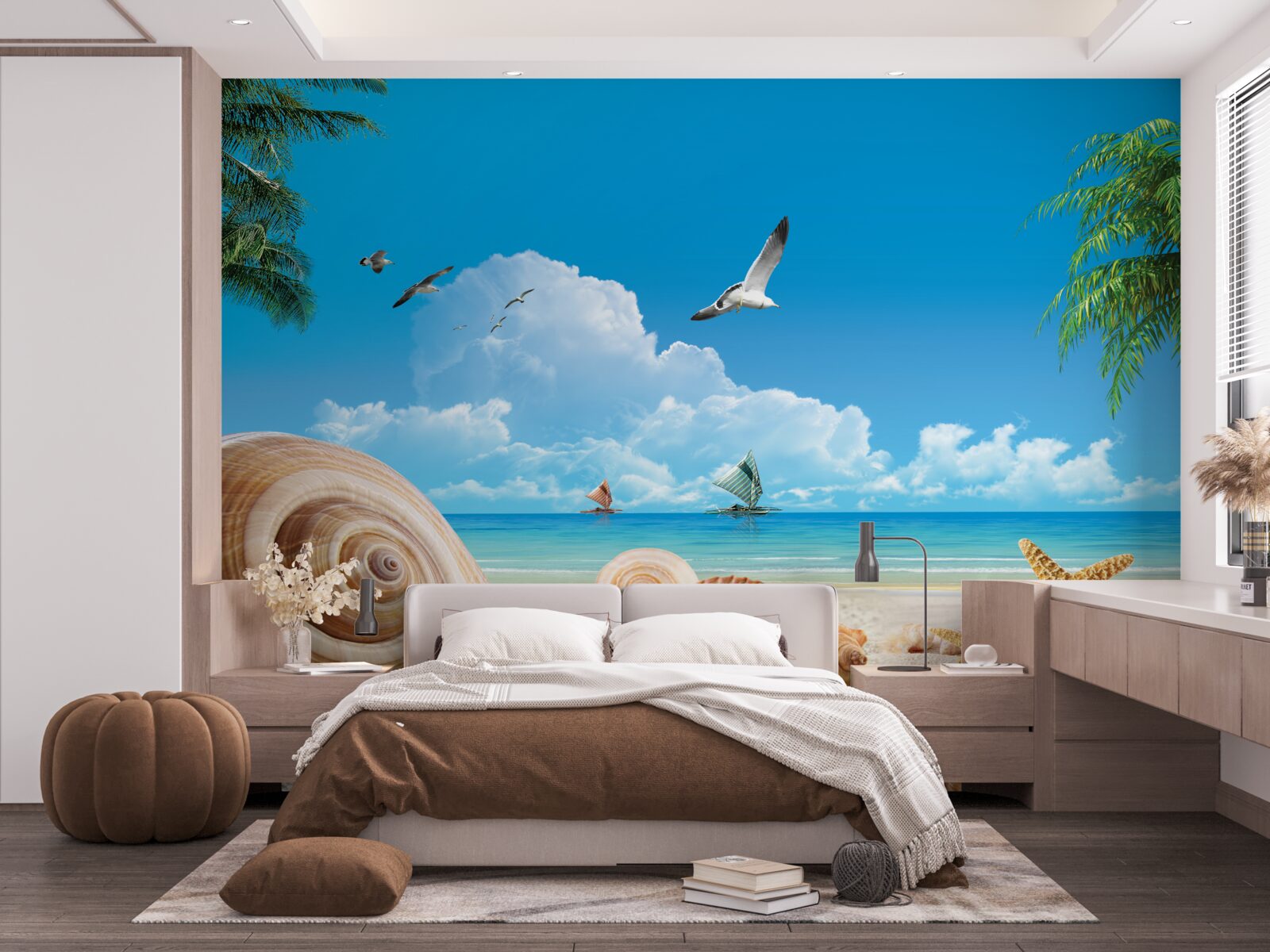 Фотошпалери мушлі на березі моря