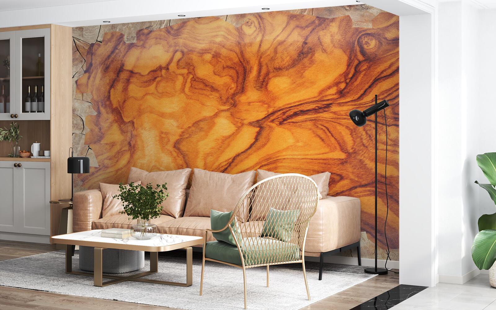 Фотошпалери червонувато-коричнева деревина