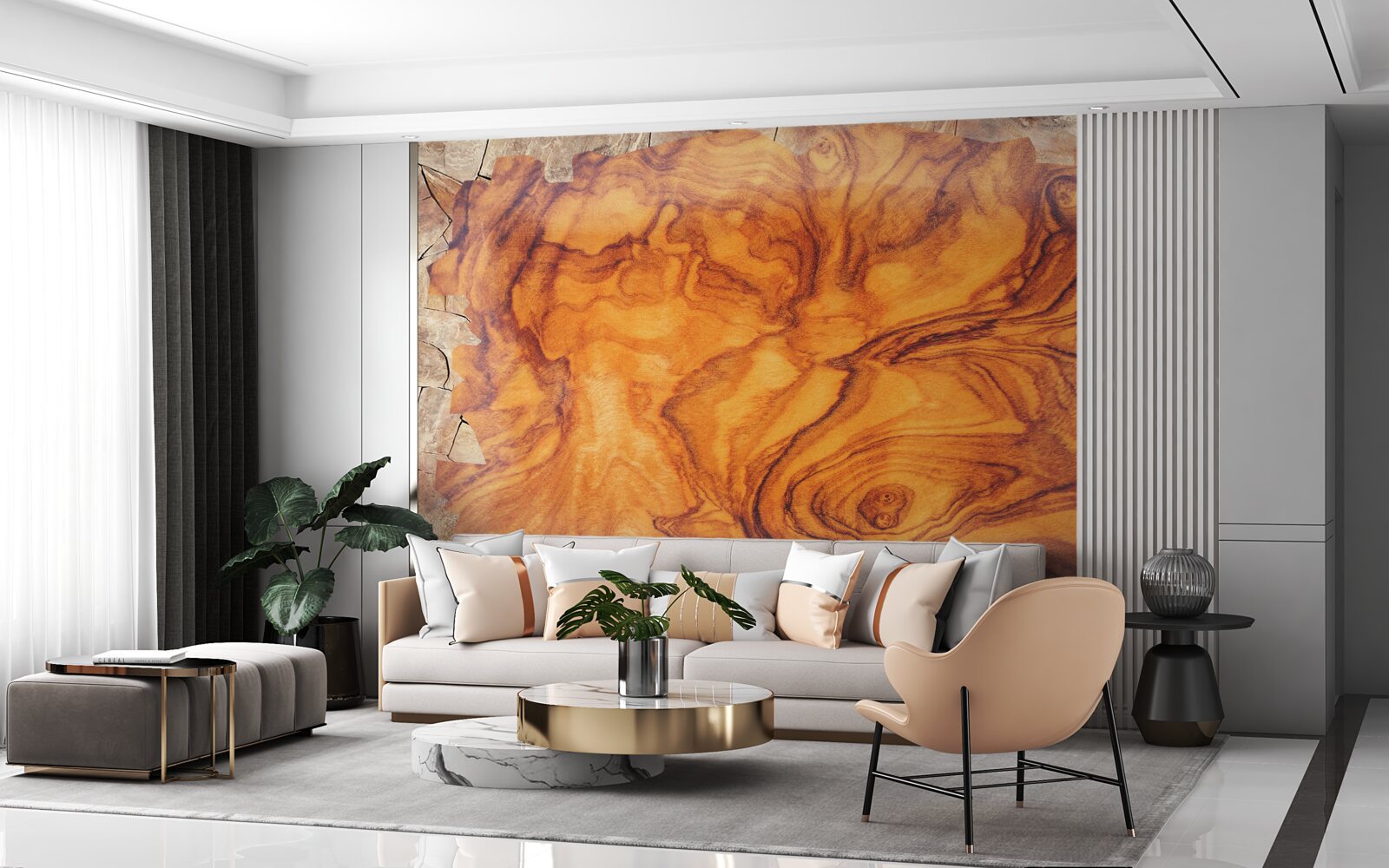 Фотошпалери червонувато-коричнева деревина