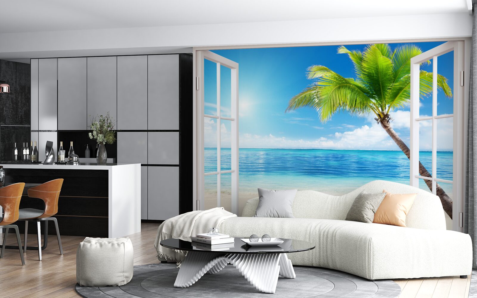 Фотошпалери За вікном екзотична тропічна насолода