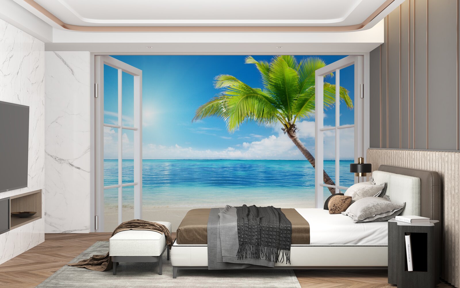 Фотошпалери За вікном екзотична тропічна насолода