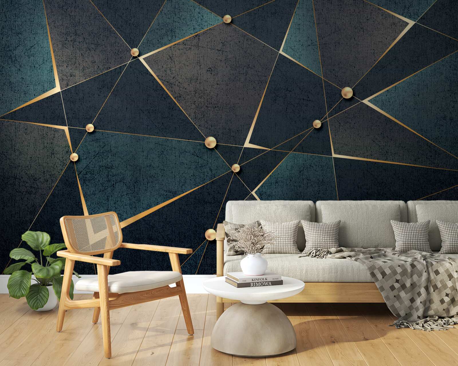 Фотошпалери спалахи світла в темній ночі