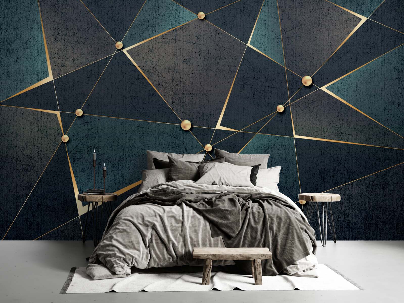 Фотошпалери спалахи світла в темній ночі