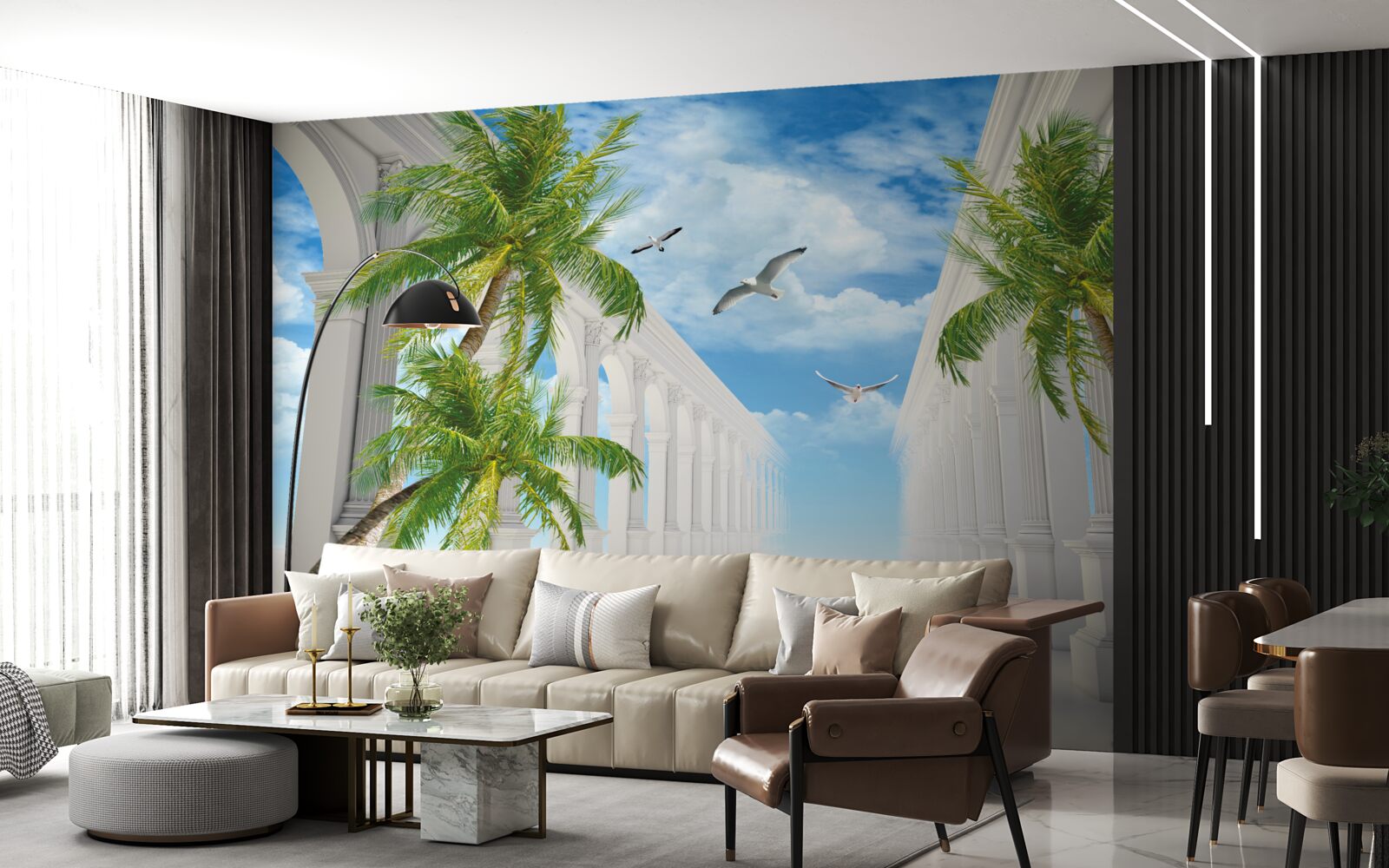 Фотошпалери Білосніжні розкішні арки