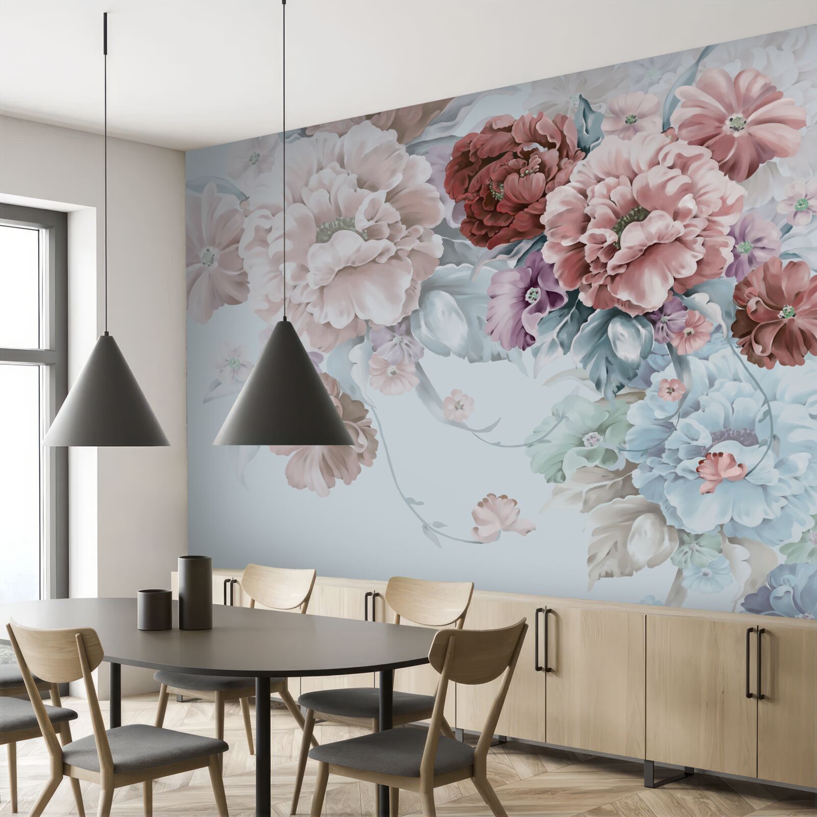 Фотошпалери сад півоній