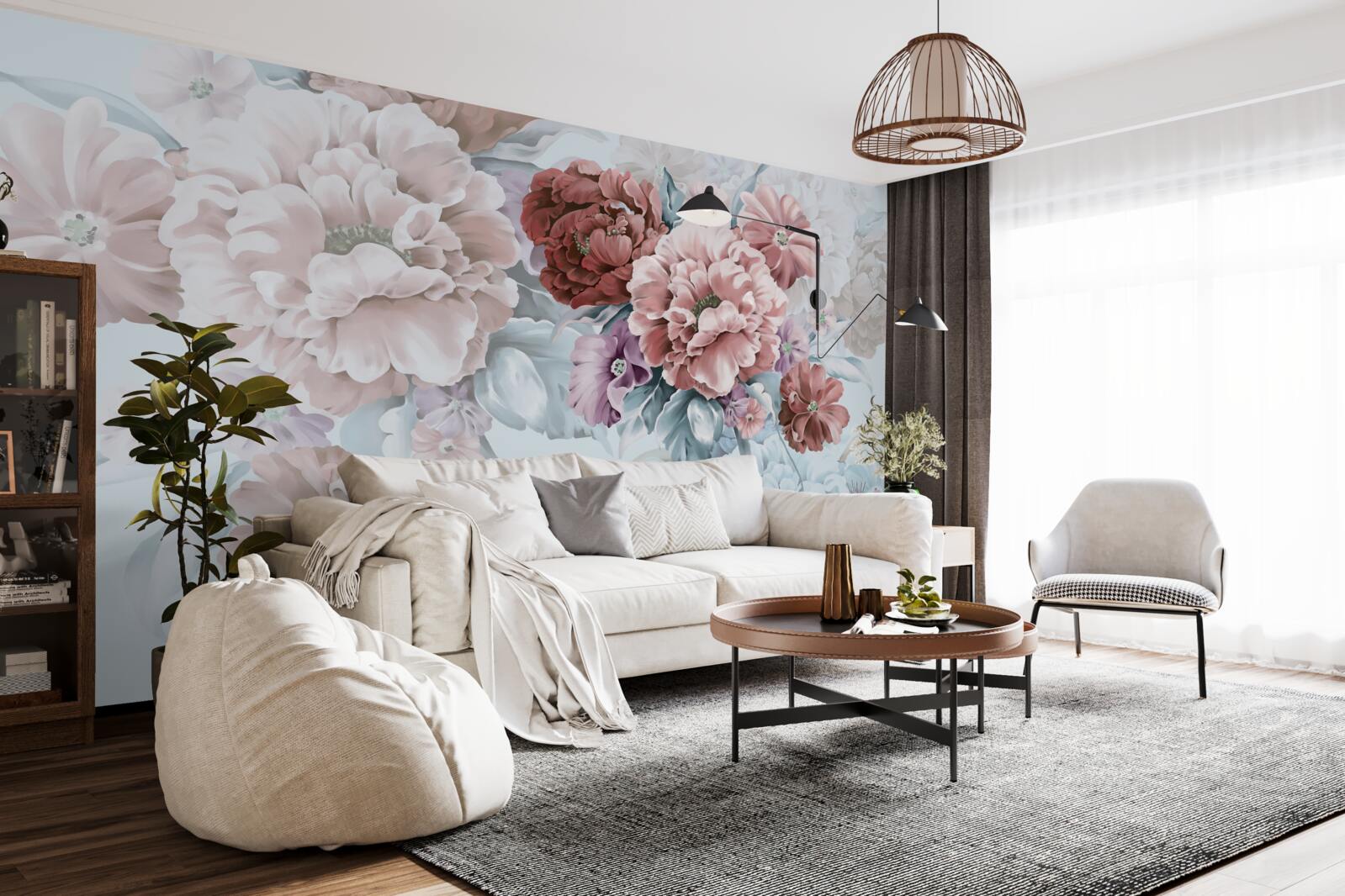 Фотошпалери сад півоній