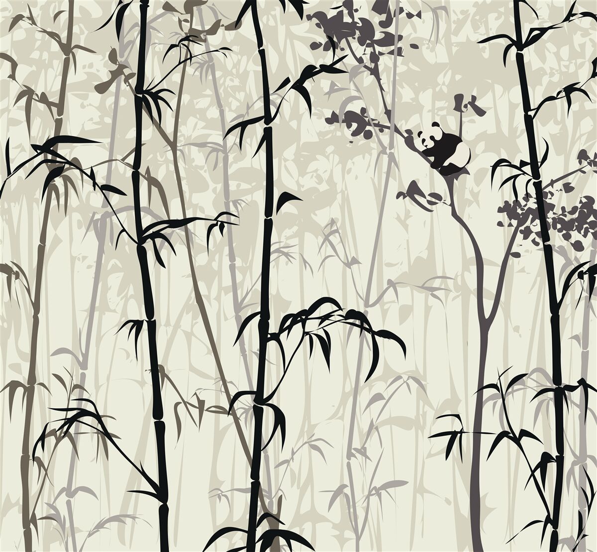 Фотошпалери дитинча панди ховається в бур'янах