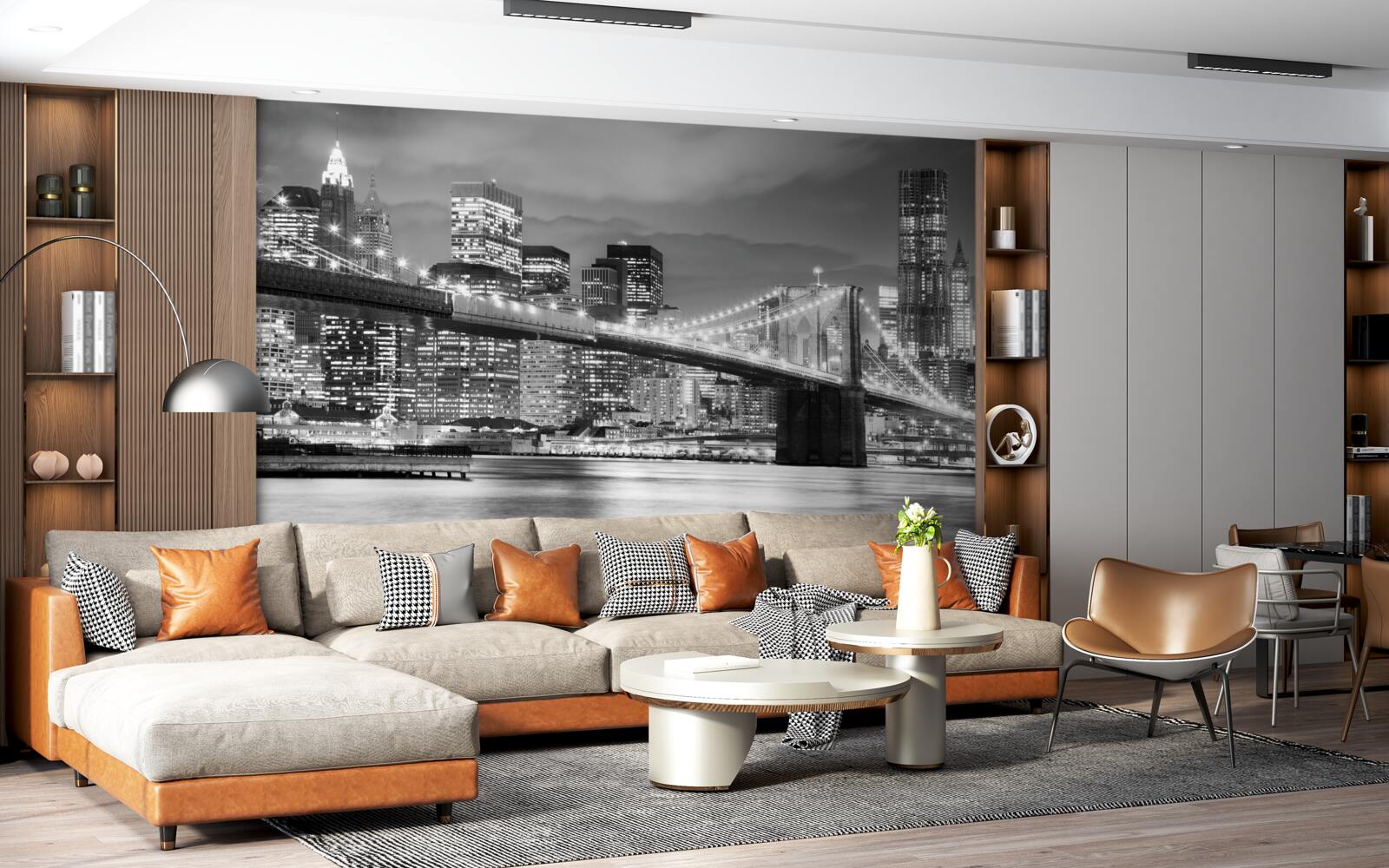 Фотошпалери нью-йорк у чорно-білих тонах