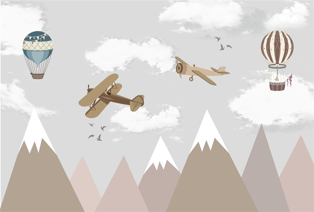 Фотошпалери пристрої, що ширяють над гірськими вершинами