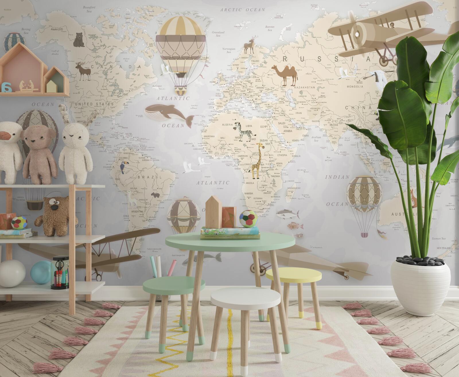 Фотошпалери карта світу з максимальною деталізацією