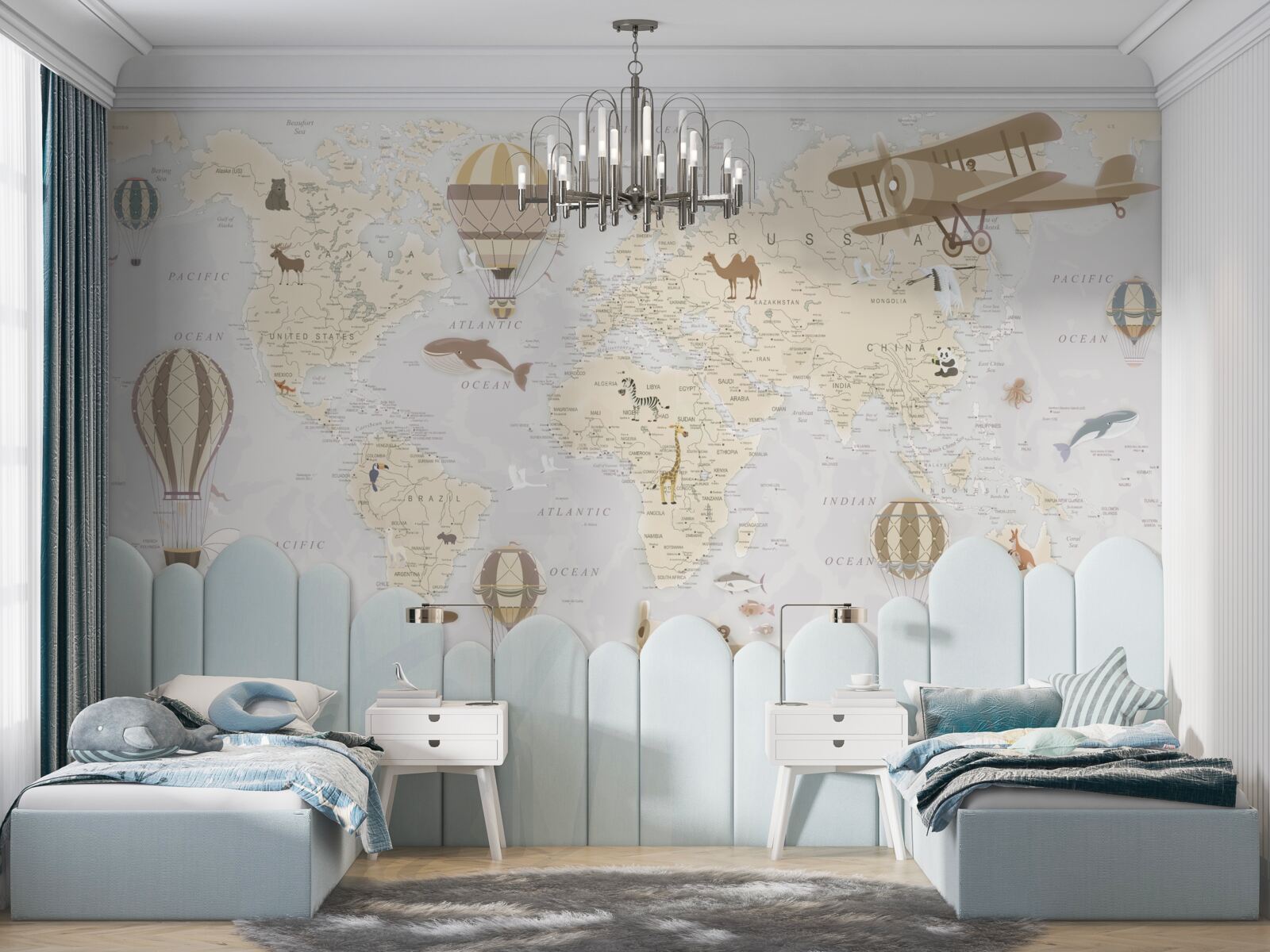 Фотошпалери карта світу з максимальною деталізацією