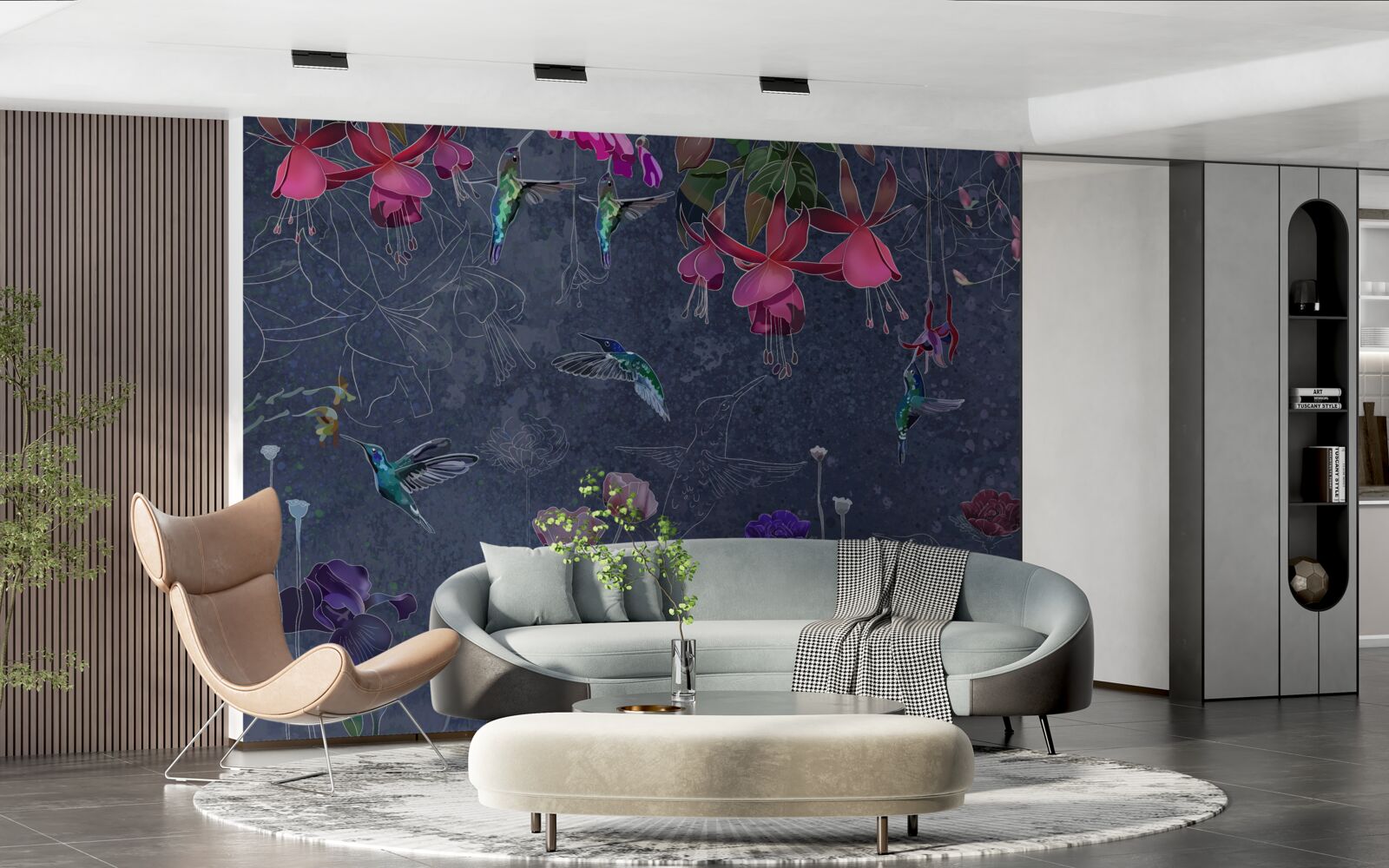 Фотошпалери квітковий нектар - напій для колібрі