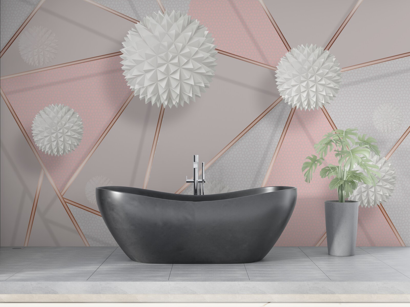 Фотошпалери білі кульки, що здіймаються на ароматному тлі