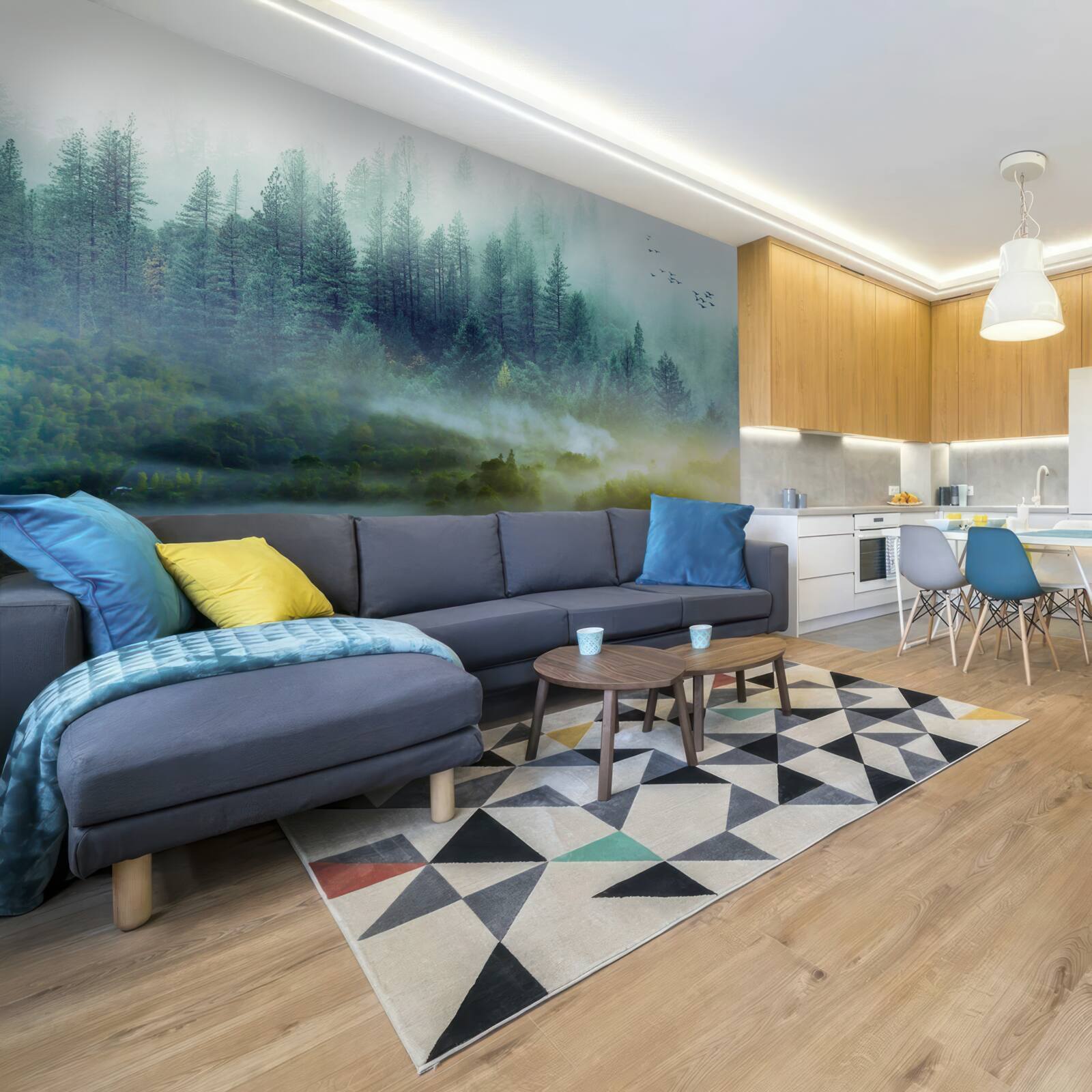 Фотошпалери заворожуюча тиша в туманному лісі