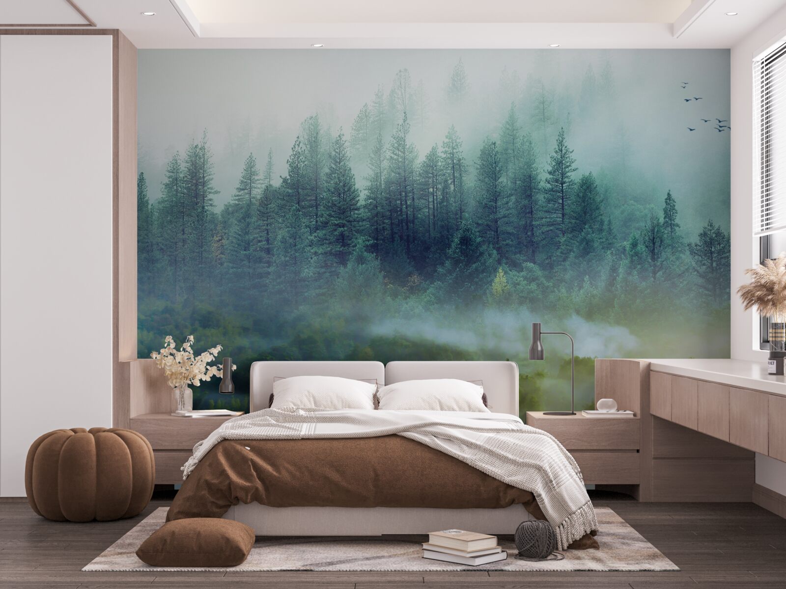 Фотошпалери заворожуюча тиша в туманному лісі