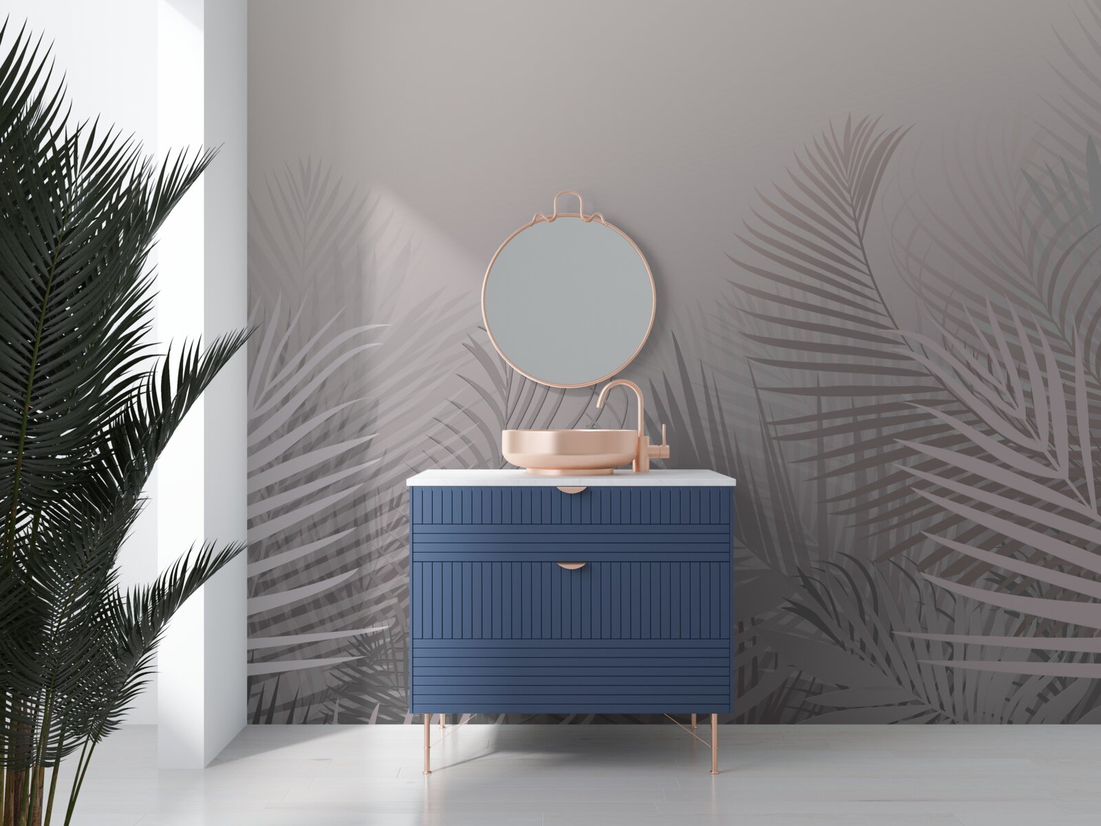 Фотошпалери час димного світанку в тропічному лісі