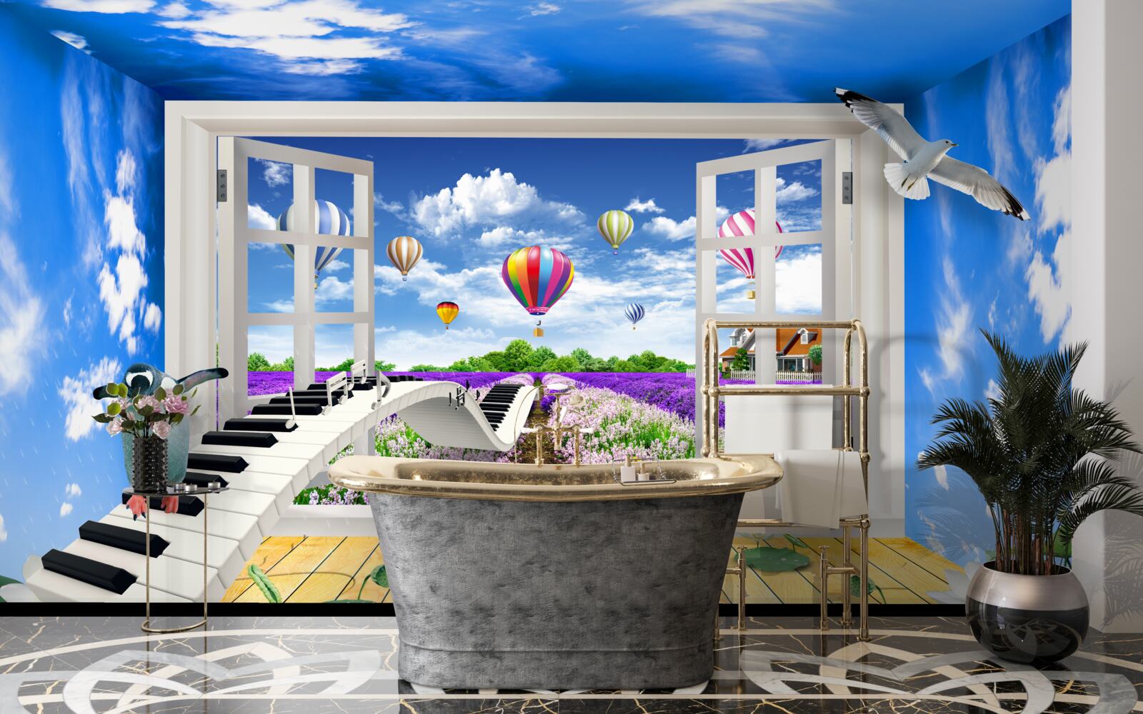 Фотошпалери чарівне вікно мелодії