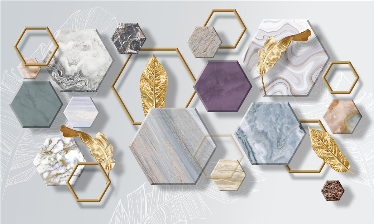 Фотошпалери п'ятикутники з різним вмістом